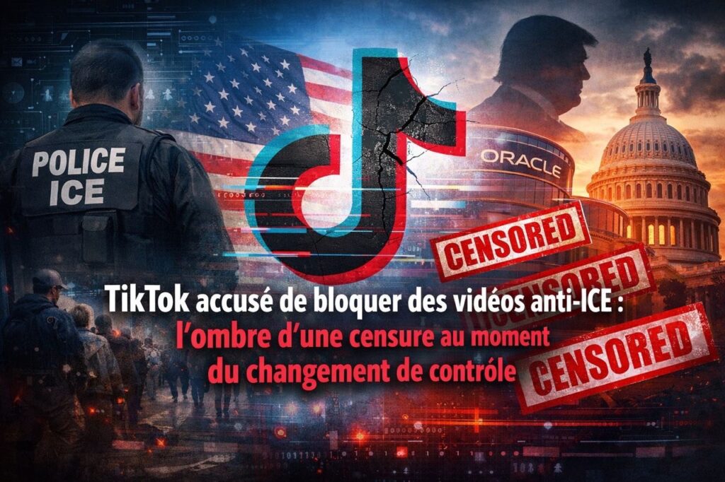 TikTok accusé de bloquer des vidéos anti-ICE : l’ombre d’une censure au moment du changement de contrôle