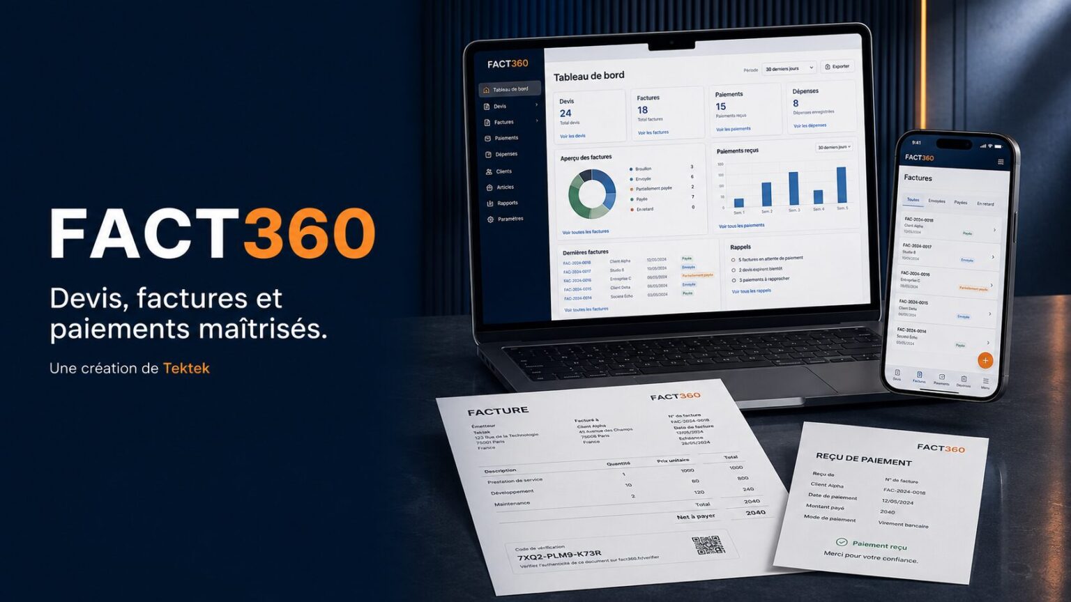 FACT360 : Tektek met gratuitement la facturation numérique à la portée des petites entreprises et des professionnels